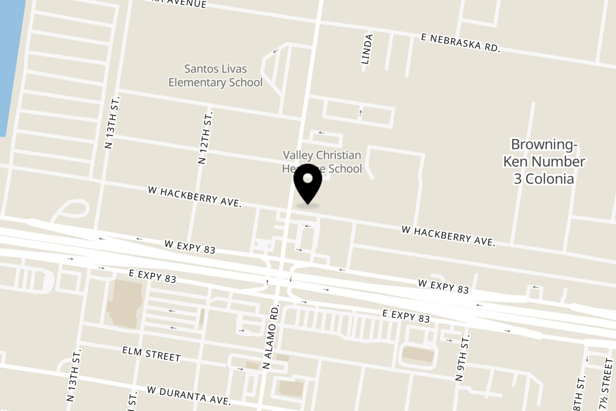 Map showing the location of Sabor Del Valle on 700 N Alamo Rd in Alamo